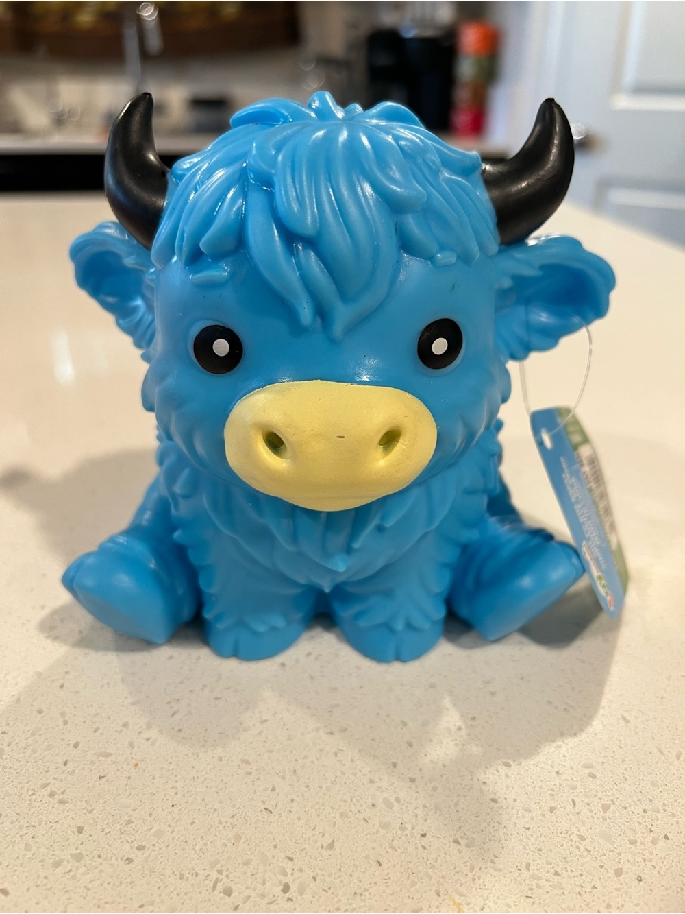 Blue Highland Cow Squeaky Toy for Kids